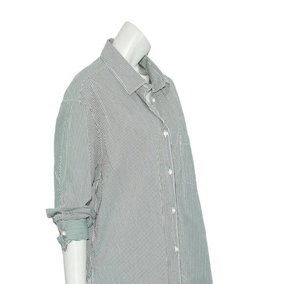 THE ANDAMANE Women's Oversize Stripe Georgiana Shirt White Gray 40 - Picture 11 of 11
